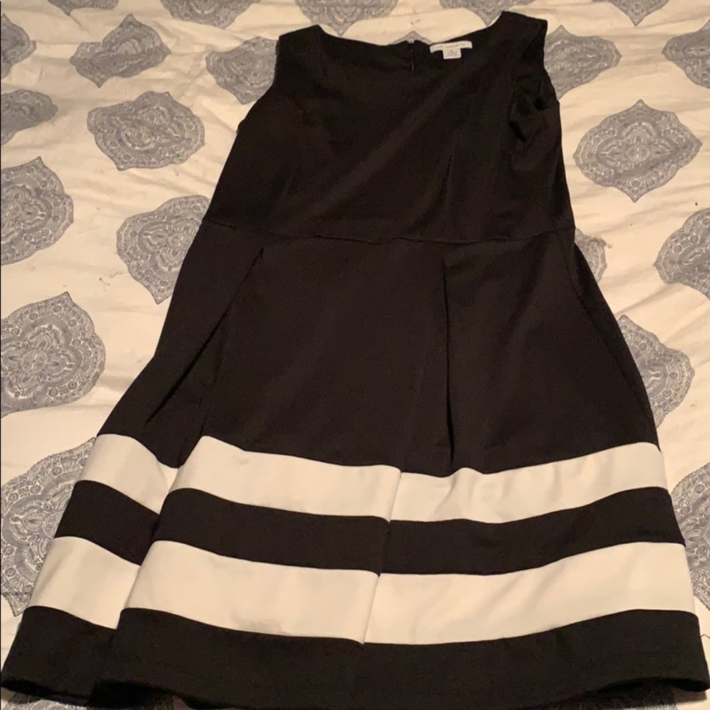 Liz Claiborne Black and White Stripe Dress